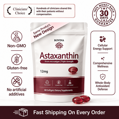 Rovina Astaxanthin - Nature’s Most Powerful Antioxidant for Whole Body Support & Cellular Protection