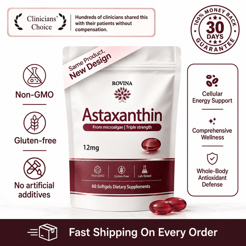 Rovina Astaxanthin - Nature’s Most Powerful Antioxidant for Whole Body Support & Cellular Protection