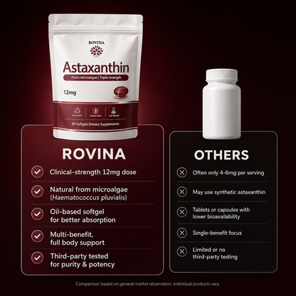 Rovina Astaxanthin - Nature’s Most Powerful Antioxidant for Whole Body Support & Cellular Protection