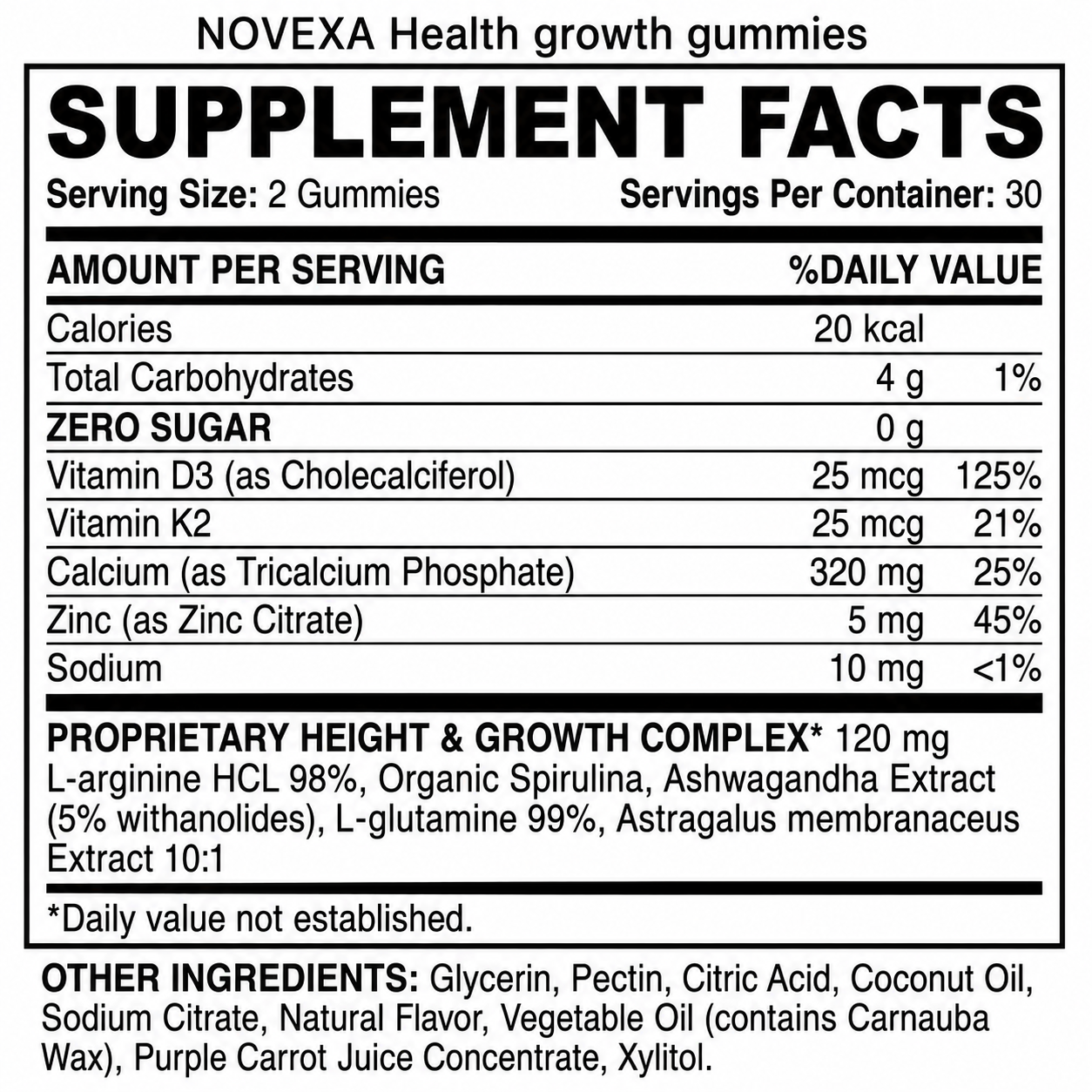 Novexa Health™ 5-in-1 Growth Gummies